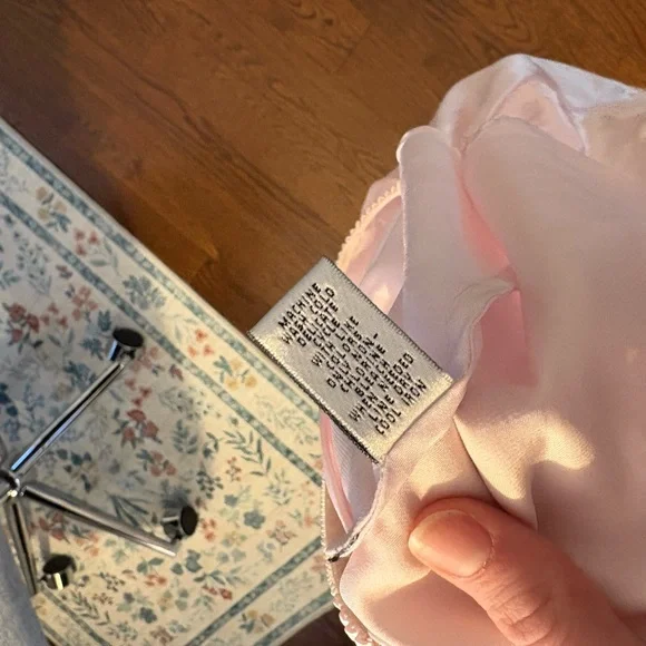 Light Pink Satin Shorts - Picture 3 of 5